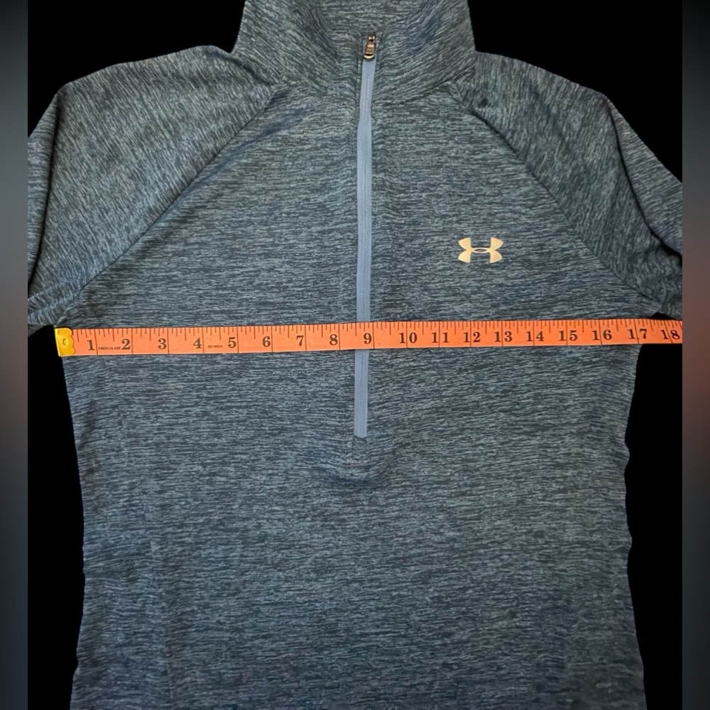 Under Armour Blue Quarter-Zip Pullover - Picture 4 of 9